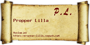 Propper Lilla névjegykártya